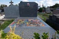 Tombstone of the Dutch painter Corneille in Auvers-sur-Oise, France