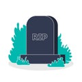 Tombstone on the grave. Monumet made of stone with RIP Royalty Free Stock Photo