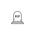 Tombstone, grave rip icon Royalty Free Stock Photo