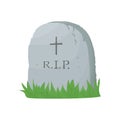 Tombstone on grave Royalty Free Stock Photo
