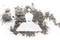 Tombstone, headstone or gravestone drawing silhouette made in as Royalty Free Stock Photo