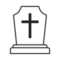 Tombstone icon. Rip grave icon vector.