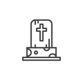 Tombstone line icon