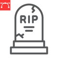 Tombstone line icon