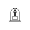 Tombstone line icon