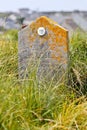 Tombstone in the local cemetery in Inisheer, Ireland Royalty Free Stock Photo