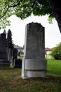 Tombstone monument in the Jewish cemetery