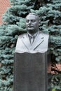 Tombstone monument to the Soviet, party and statesman Andrei Zhdanov near the Kremlin Wall