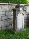 Tombstone in an old abandoned Jewish cemetery, Svetla nad Sazavou, Czech republic