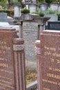 Gravestone with the Star of David symbol at the historic Victorian Jewish cemetery in Willesden, north west London, UK