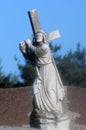 Tombstone statue of Jesus Christ