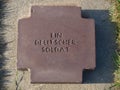 Tombstone for unknown German soldier in La cambe, France Royalty Free Stock Photo