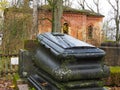 Tombstones of the ancient family burial of the Korf barons