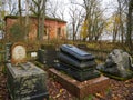 Tombstones of the ancient family burial of the Korf barons