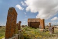 Tombstones at the Armenian graveyard Noratus Royalty Free Stock Photo