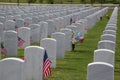 Tombstones at Cape Canaveral National Cemetery Royalty Free Stock Photo