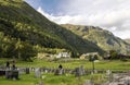 Tombstones in a cemetery Royalty Free Stock Photo