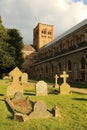 Tombstones in the graveyard at Saint Albans Cathedral in England Royalty Free Stock Photo