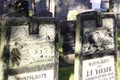 Tombstones at Hollum Cemetery, Ameland, Holland Royalty Free Stock Photo