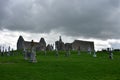 Medieval ruins in Clonmacnoise in Ireland Royalty Free Stock Photo