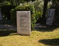 Tombstones where the names of students graduating from the University of Coimbra are written according to an old tradition