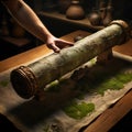 Tome Wonders: Ancient Scrolls Unraveling into Natural Elements
