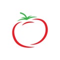 Tomato logo vector outline stroke