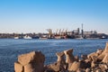 Tomis Constanta industrial port Royalty Free Stock Photo