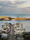 Tomis Harbor in Constanta at daytime Royalty Free Stock Photo