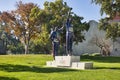 Tommie Smith and John Carlos Statue at San Jose State University Royalty Free Stock Photo