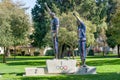 Tommie Smith and John Carlos Statue at San Diego State University Royalty Free Stock Photo