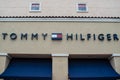 Tommy Hilfiger sign and logo at Premium Outlet in International Drive area . Royalty Free Stock Photo