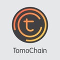 TOMO - Tomochain. The Icon of Money or Market Emblem. Royalty Free Stock Photo