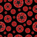 Tomoe hams symbol pattern Royalty Free Stock Photo