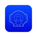 Tomograph icon blue vector Royalty Free Stock Photo