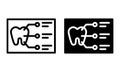 Tomography icon with outline and glyph style. Royalty Free Stock Photo