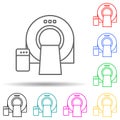 tomography machines multi color style icon. Simple thin line, outline vector of hospital icons for ui and ux, website or mobile