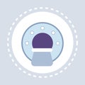 Tomography magnetic resonance imaging MRI icon healthcare medical service logo medicine and health symbol concept flat