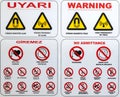 Tomography warning sign Royalty Free Stock Photo