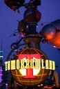 Tomorrowland sign at Disneyland, California