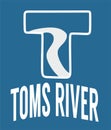 Toms River New Jersey with blue background Royalty Free Stock Photo