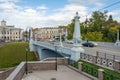 Tomsk, Stone bridge over the Ushayka River Royalty Free Stock Photo