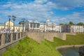 Tomsk, view from the left bank of the Ushayka River Royalty Free Stock Photo