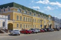 Tomsk, view of the old street Embankment of the Ushayka river Royalty Free Stock Photo