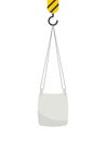 Ton bag on crane hook Royalty Free Stock Photo