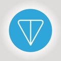 TON logo. Cryptocurrency of telegram open network. Vector illustration.