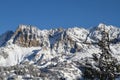 Tonale ski resort with Rhaetian Alps