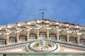 Tondo depicting God the Father. Cathedral of Santa Maria del Fiore. Facade. Florence. Italy. Tuscany Royalty Free Stock Photo