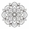 Mandala Flower Coloring Book: Organic Nature-inspired Line Art
