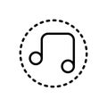 Black line icon for Tone, note and gamut